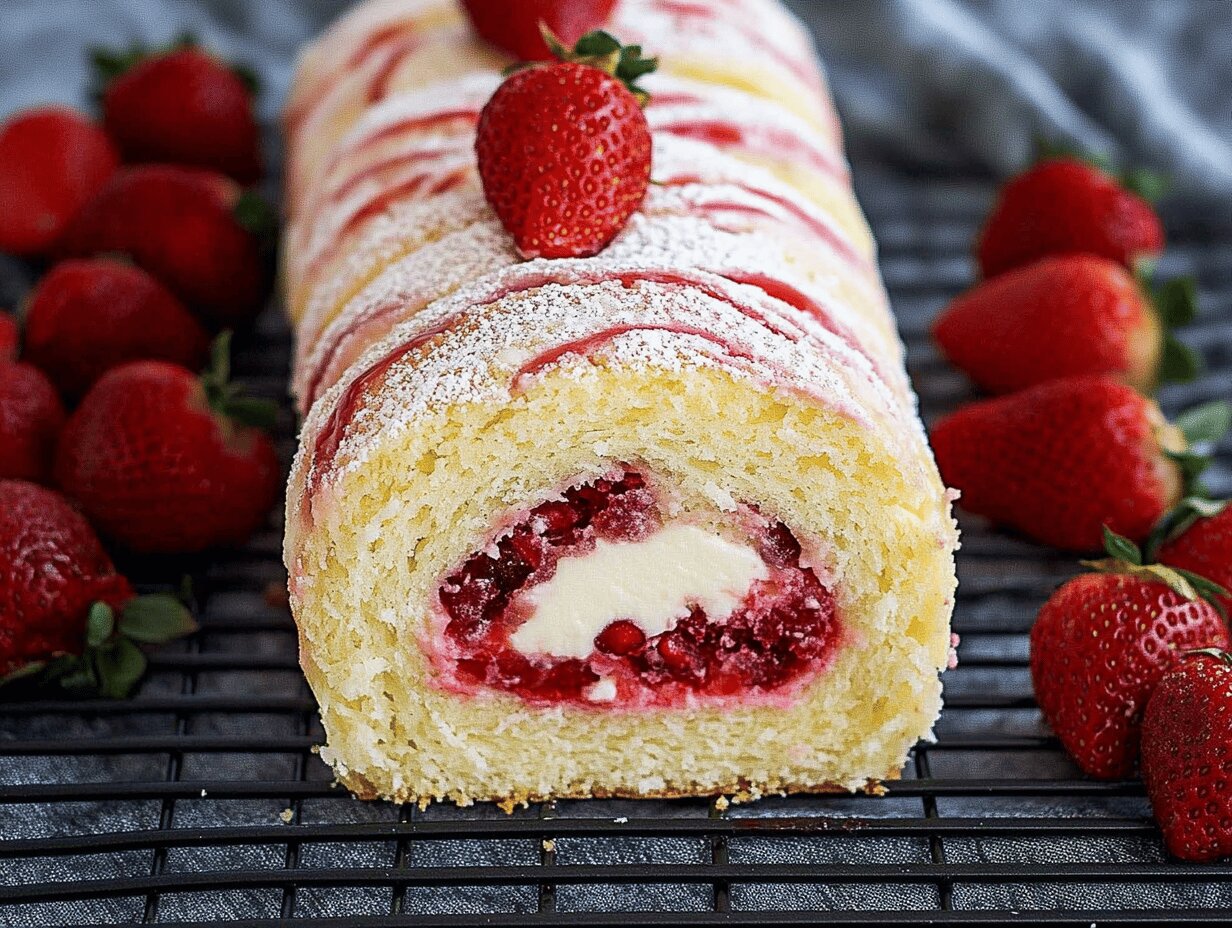 Strawberries and Cream Swiss Roll Recipe – A Delightful Dessert Experience