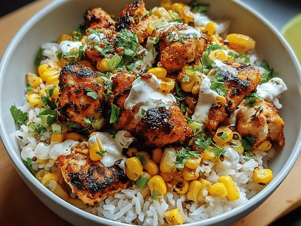 Transform Your Lunch with an Irresistible Street Corn Chicken Rice Bowl